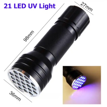 "Ultraviolet Flash light 21 LED" (UV light)