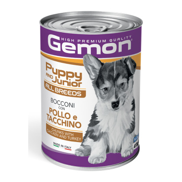 Gemon Dog Puppy & Junior Chicken & Turkey 415g (Wet food)