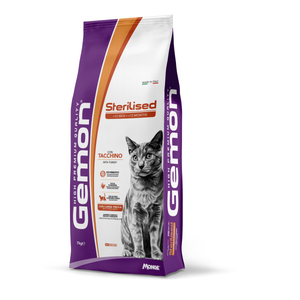 Gemon Cat Sterilised with Turkey 7kg (Dry food)