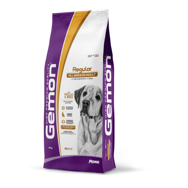 GEMON DOG ADULT-REGULAR WITH CHICKEN AND RICE 20KG