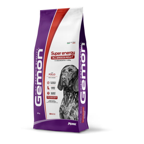 GEMON DOG ADULT-SUPER ENERGY WITH CHICKEN 20KG