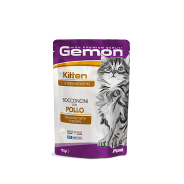 GEMON POUCH CAT KITTEN CHICKEN GR.100 (Wet food)