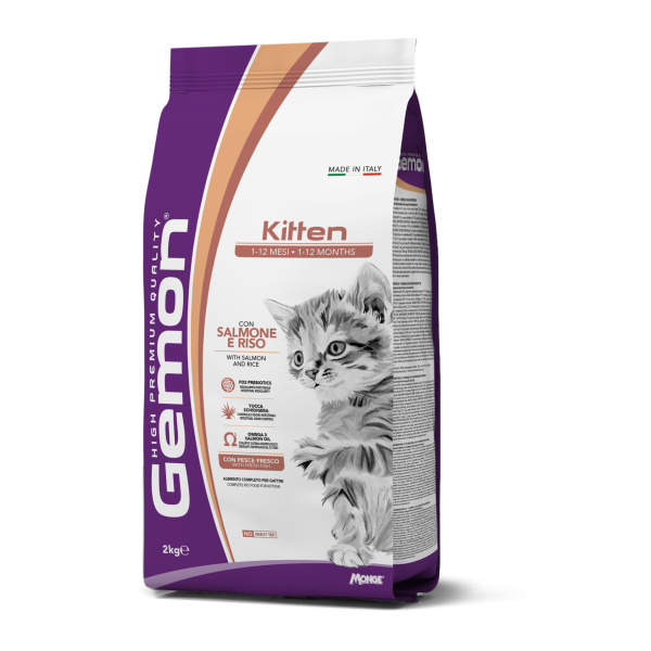 GEMON CAT KITTEN SALMON/RICE Kg.2 (Dry food)