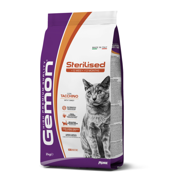 GEMON CAT STER. TURKEY Kg.2 (Dry food)