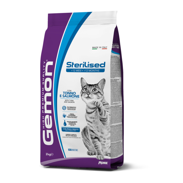 GEMON CAT STER. COMPLET. TUNA/SAL Kg.2 (Dry food)