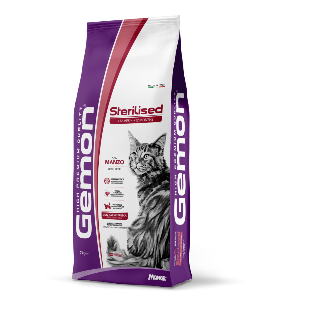 GEMON CAT STERILIZED BEEF Kg.7 - My Pets W.L.L