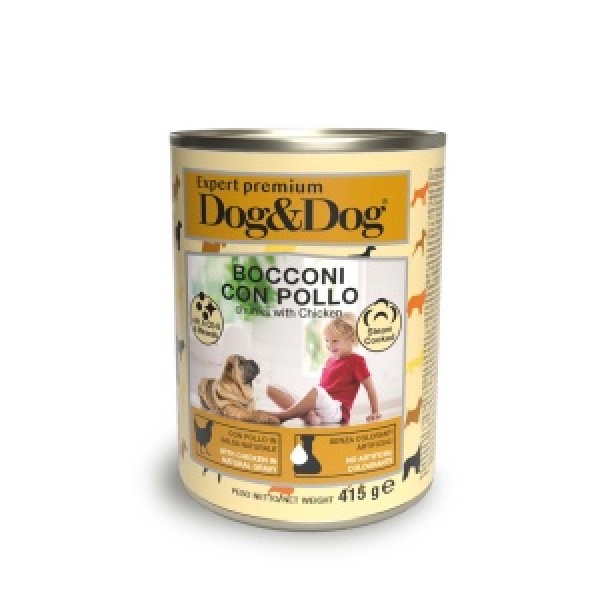 Dog & Dog Expert Premium with chicken 415gr (Box of 24 Cans)