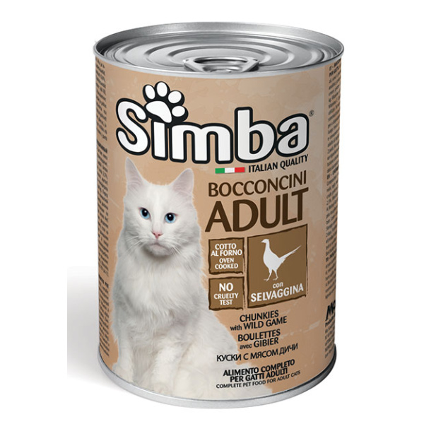 Simba Cat Adult Chunkies with Wild Game 415g (Box of 24 Cans) (Wet food)