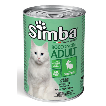Simba Cat Adult Chunkies with Rabbit 415g (Box of 24 Cans) (Wet food)