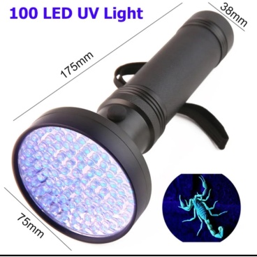 "Ultraviolet Flash light 100 LED" (UV Light)