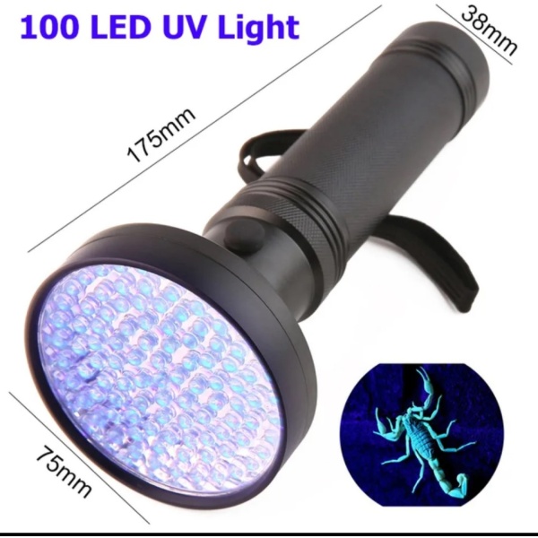 "Ultraviolet Flash light 100 LED" (UV Light)