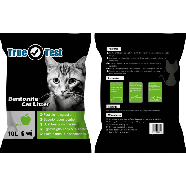 True Test Bentonite Cat litter Apple Scent 10L