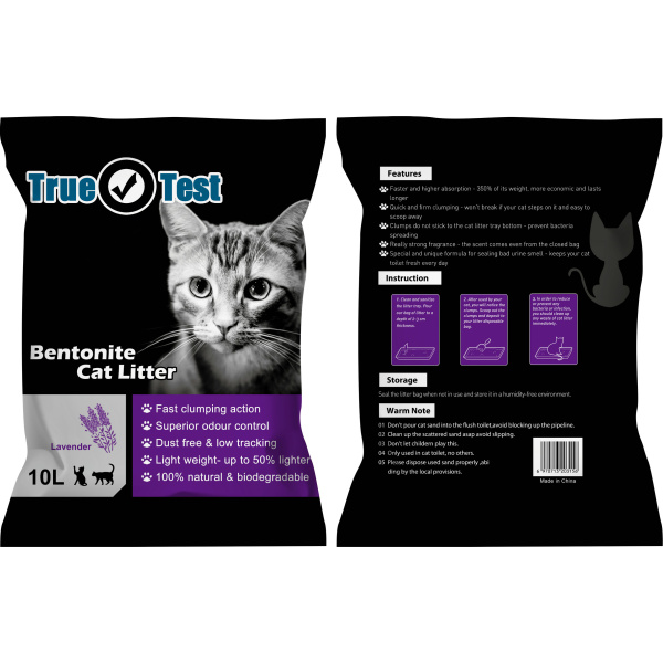 True Test Bentonite Cat litter Lavender Scent 10L