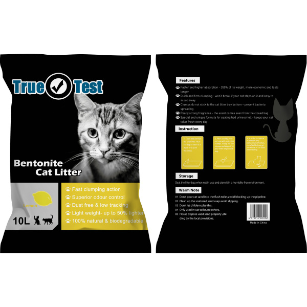 True Test Bentonite Cat litter Lemon Scent 10L
