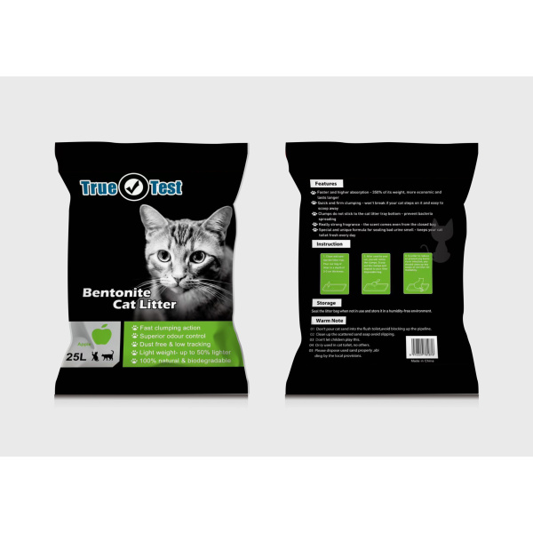 True Test Bentonite Cat litter Apple Scent 25L