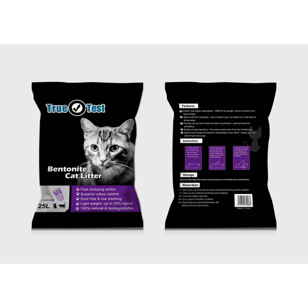 True Test Bentonite Cat litter Lavender Scent 25L