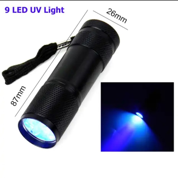"Ultraviolet Flash light 9 LED" (UV Light)