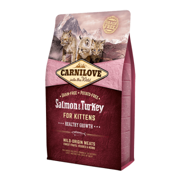 Carnilove Salmon & Turkey for Kittens – Healthy Growth 6 kg (Dry Food)