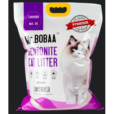Mr.Bobba Ball Shape Bentonite Cat litter 10L-Lavender Scented