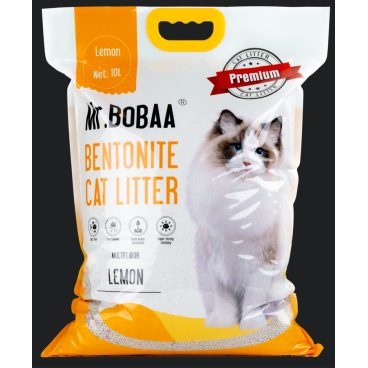 Mr.Bobba Ball Shape Bentonite Cat litter 10L-Lemon Scented