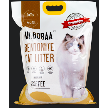 Mr.Bobba Ball Shape Bentonite Cat litter 10L-Coffee Scented