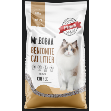 Mr.Bobba Ball Shape Bentonite Cat litter 25L-Coffee Scented