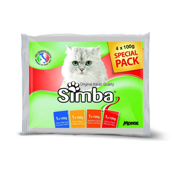 SIMBA POUCHES SPECIAL PACK 4*100GR (Wet Food)