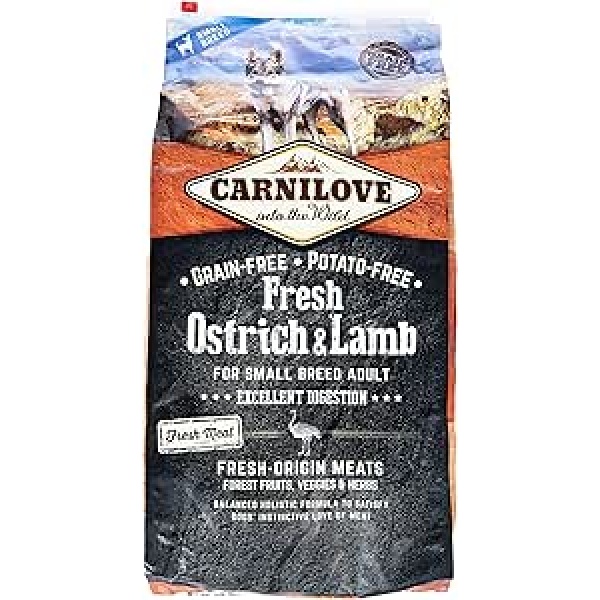 Carnilove Fresh Ostrich & Lamb Excellent Digestion for Small Breed Dogs 6 kg (Dry Food)