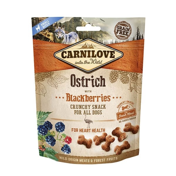 Carnilove Dog Crunchy Snack Ostrich with Blackberries 200 gr