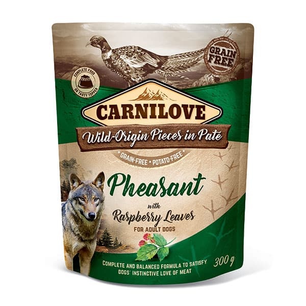 Carnilove Dog Pouch Paté Pheasant with Raspberry Leaves 300 g (Wet Food)