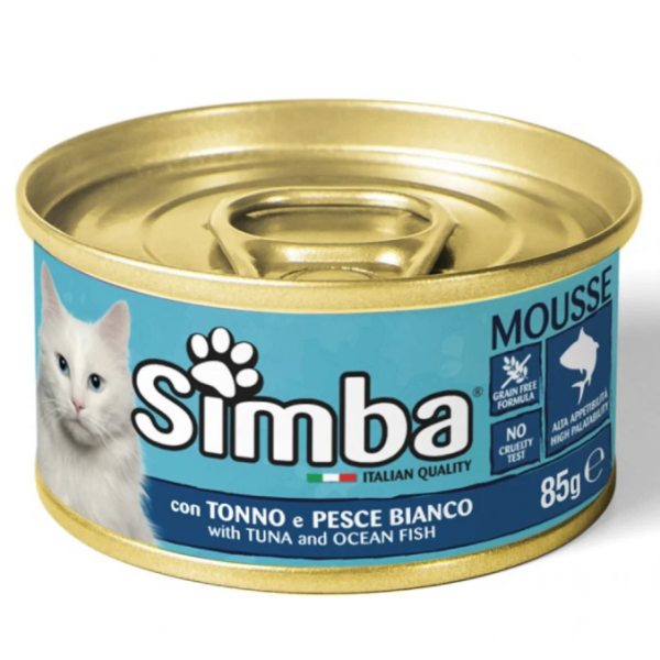 Simba Cat Mousse with Tuna & ocean fish 24x85g (Wet food)