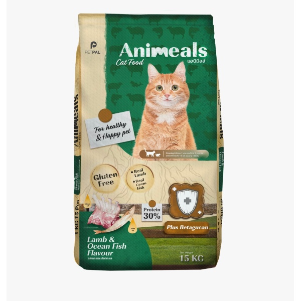 ANIMEALS CAT FOOD LAMB & OCEAN FISH FLAVOR 15kg (Dry Food)