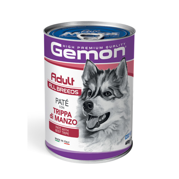 Gemon Dog Adult Pate with Beef Tripe 400g (Wet food)