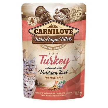 Carnilove Cat Food Rich In Turkey Flavor With Valerian Root For Adults 85G (Wet food)