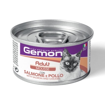 GEMON mousse adult salmon/chicken (Wet food)