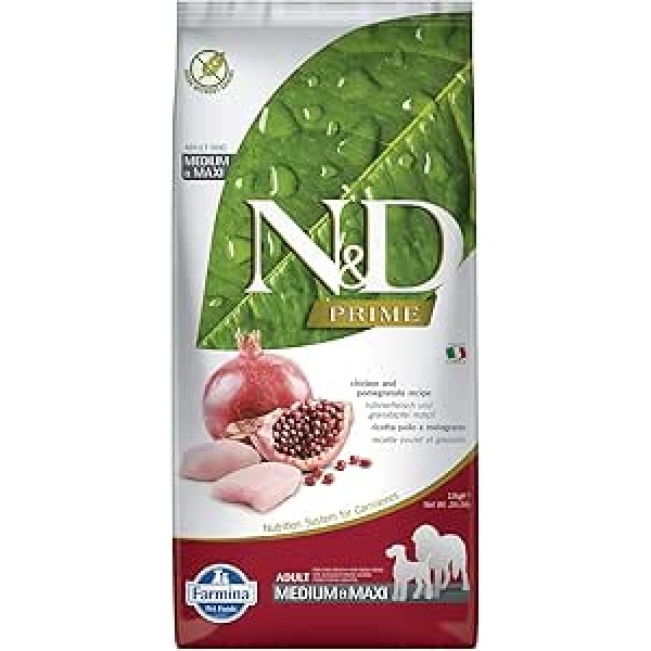 FARMINA PET FOODS N&D Prime Dog Chicken & Pomogranate Adult Med/Maxi 12kg (Dry food)