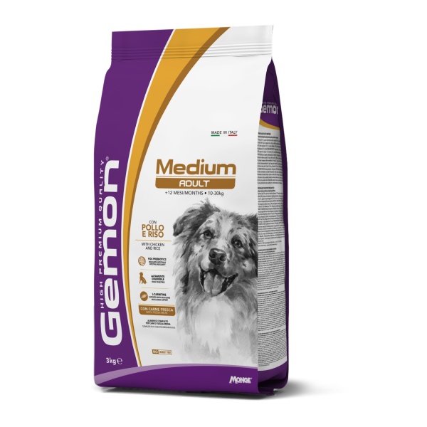 Gemon Dog Medium Adult Chicken 3kg (Dry Food)