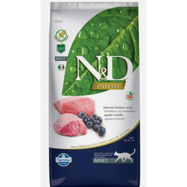 Farmina N&D Prime Cat Lamb & Blueberry Adult 10 KG (Dry Food)