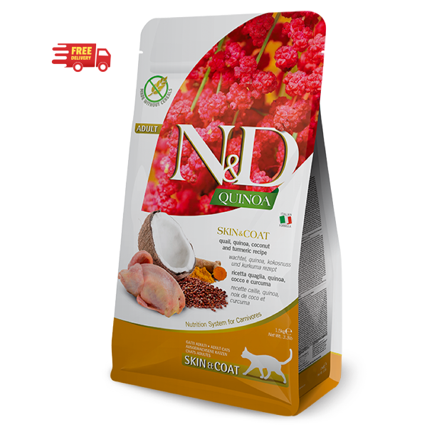 N&D Skin & Coat Quail Adult 1.5kg (Dry food)