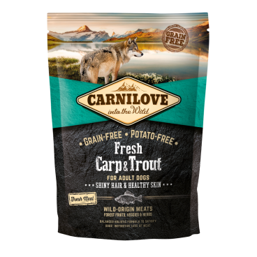 Carnilove Fresh Carp & Trout Shiny Hair & Healthy Skin for Adult dogs 1,5 kg (Dry Food)