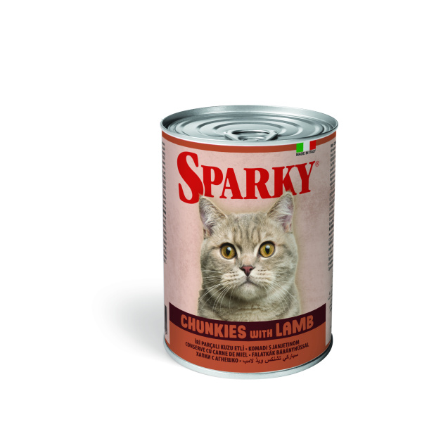 Sparky Cat Adult Chunkies with Lamb 415gr (Wet Food)