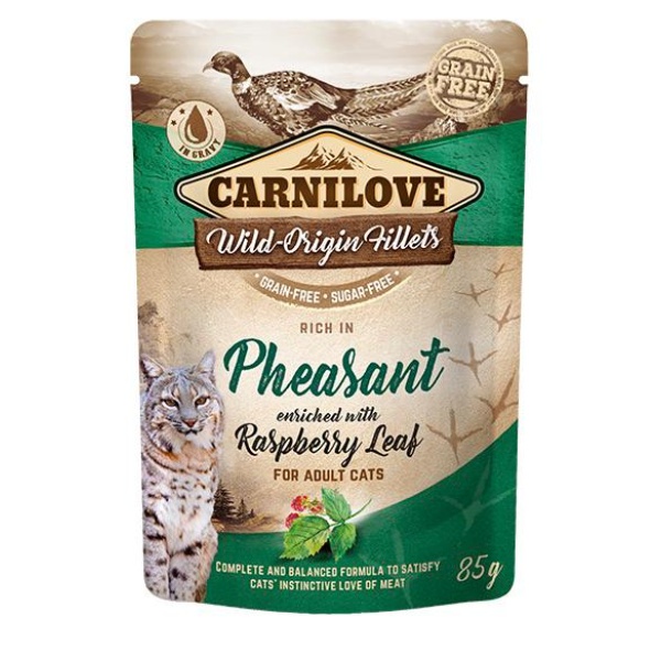 Carnilove Cat Food Rich In Pheasant Flavor With Raspberry Leaf For Adults 85G (Wet food)