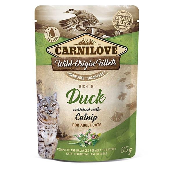Carnilove Cat Food Rich In Duck Flavor with Catnip For Adults 85g (Wet food)