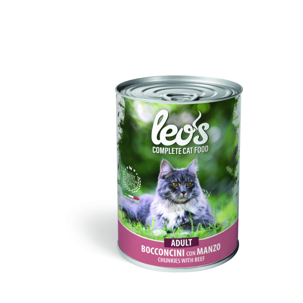 Leo's Complete Cat Adult Chunkies with Beef 415g (Wet food)