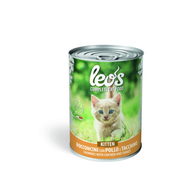 Leo's Complete Cat Chunkies for Kitten with Chicken 415g (Wet food)