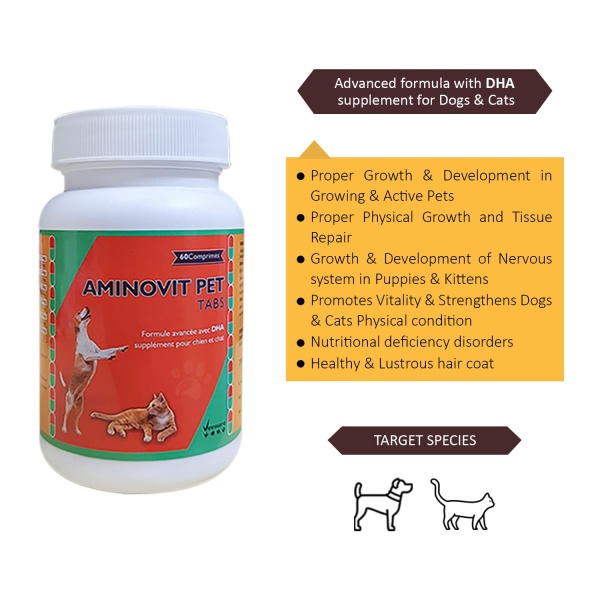 Aminovit Pet Tabs (60 Tablets) - Image 2