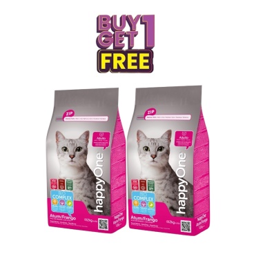 Happy One Adult Cat Tuna/Chicken 2Kg (Buy 1 get 1free) (Dry food)
