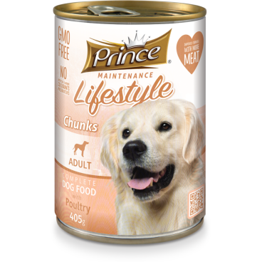 Prince Lifestyle Dog Chunks with Poultry Meat 415g (Wet Food)