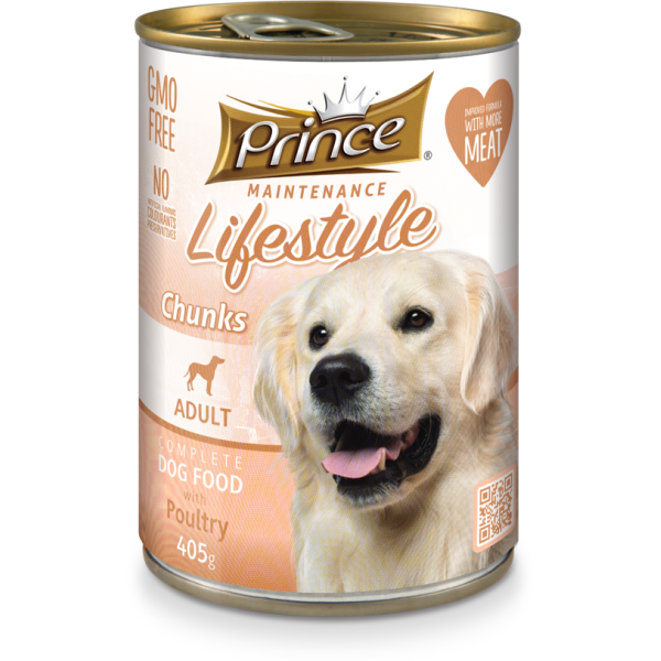 Prince Lifestyle Dog Chunks with Poultry Meat 415g (Wet Food)