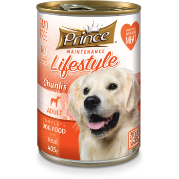 Prince Lifestyle Dog Chunks with Veal 415g